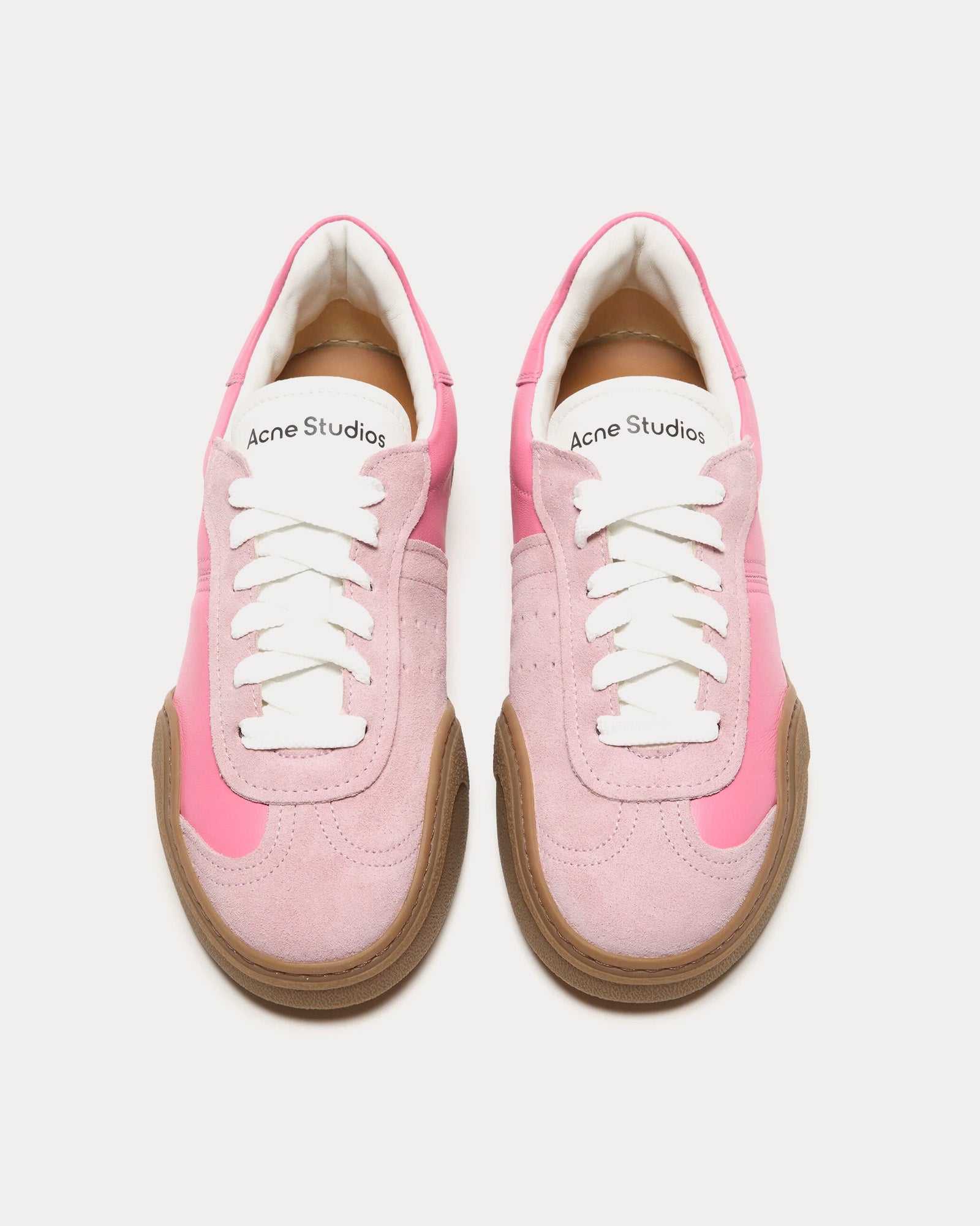 ACNE STUDIO SNEAKER IN SALMON PINK LAMBSKIN