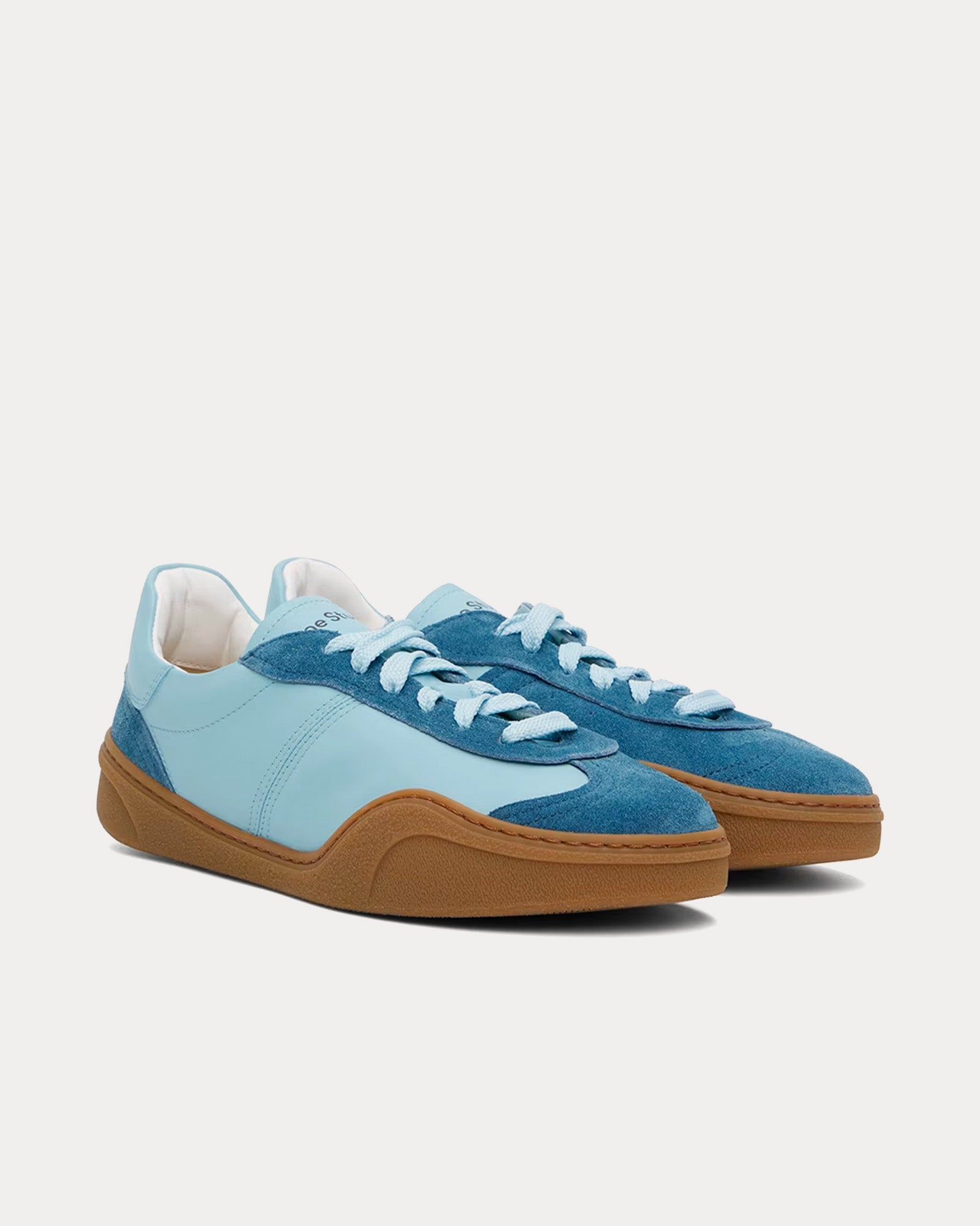 Acne Studios - Bars Lace-Up Light Blue / Brown Low Top Sneakers
