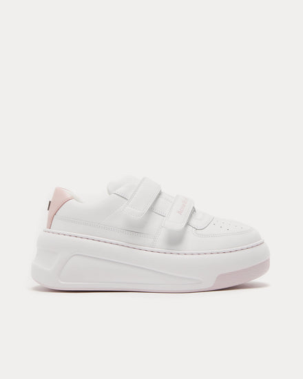 Acne Studios Steffey U Friend Raise Platform Velcro Strap Optic White / Pink Low Top Sneakers - 1