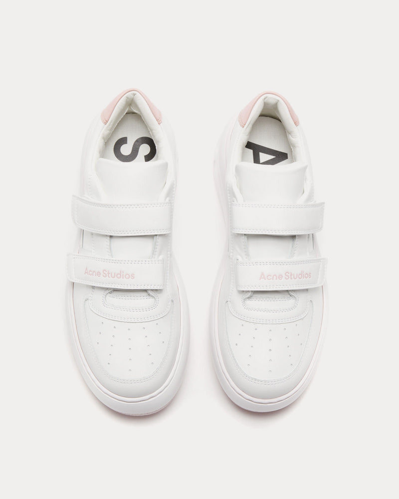 Acne Studios Steffey U Friend Raise Platform Velcro Strap Optic White / Pink Low Top Sneakers - 2