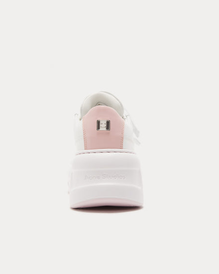 Acne Studios Steffey U Friend Raise Platform Velcro Strap Optic White / Pink Low Top Sneakers - 3