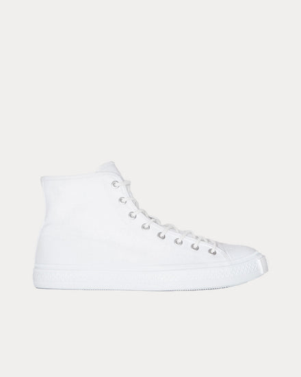Acne Studios Ballow Tag Canvas Optic White High Top Sneakers - 1
