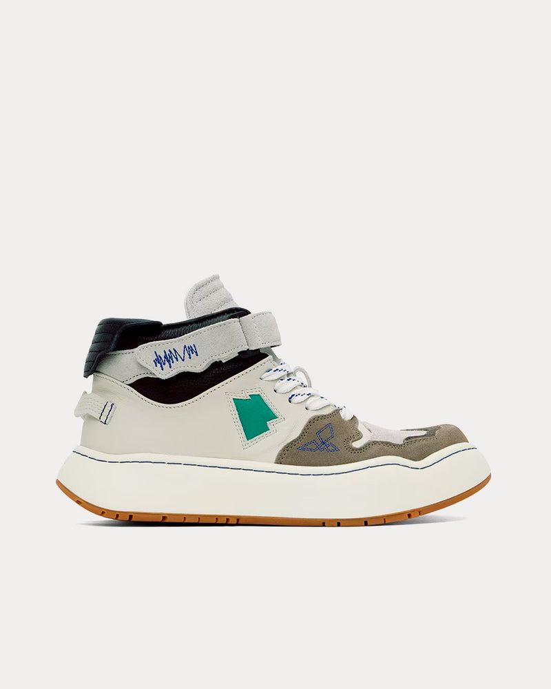 ★ADERERROR★ Log; KHALIF (GR) Ader Error Men's Log Khalif Grey / Green Low Top Sneakers