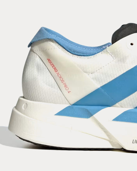 Adidas Adizero Adios Pro 4 Off White / Light Blue / Bright Red Running Shoes - 2