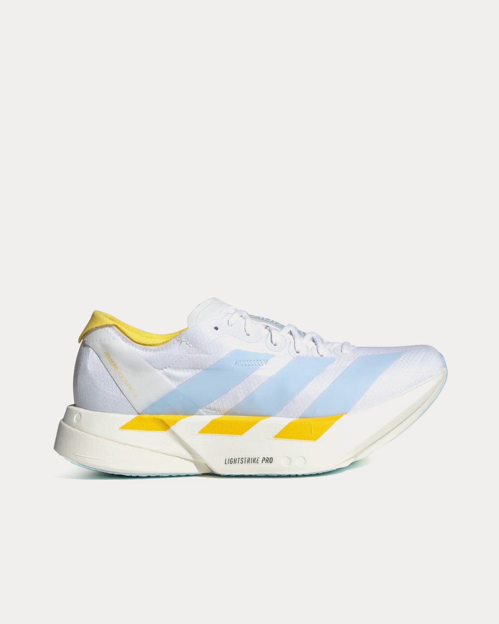 Adidas Women's Adizero Adios Pro 4 Cloud White / Glow Blue / Yellow Running  Shoes