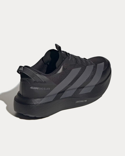 Adidas Adizero EVO SL ATR Core Black / Grey Five / Silver Metallic Running Shoes - 4