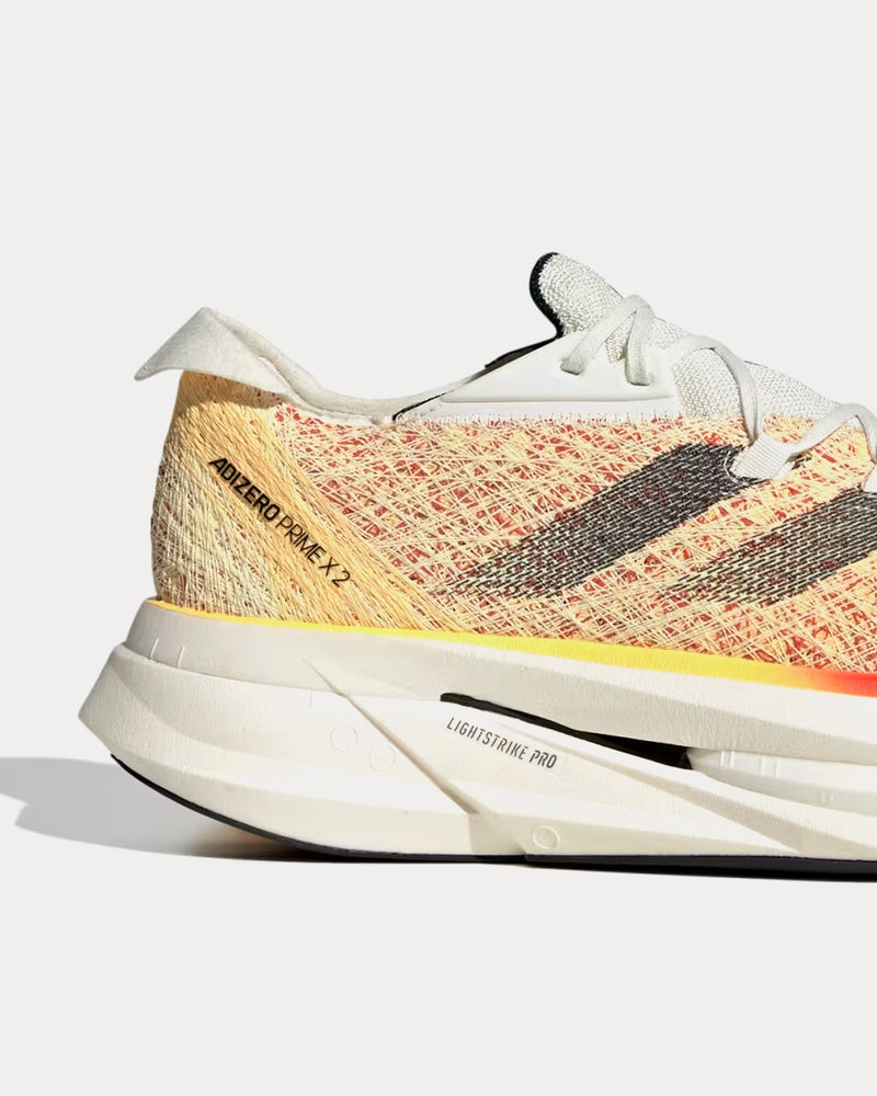 Adidas Unisex Adizero Prime X 2.0 Strung Ivory / Core Black / Spark Running  Shoes