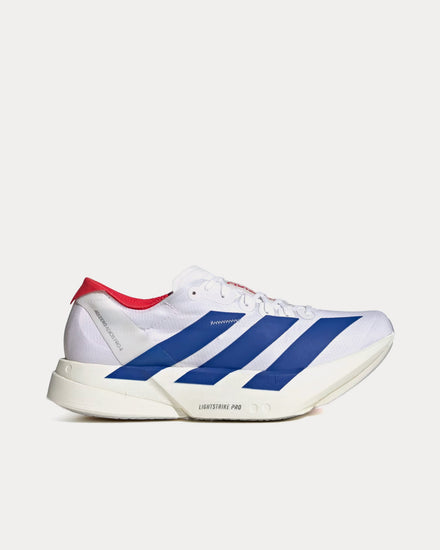 Adidas Men's Adizero Adios Pro 4 Cloud White / Royal Blue / Pure Ruby Running  Shoes