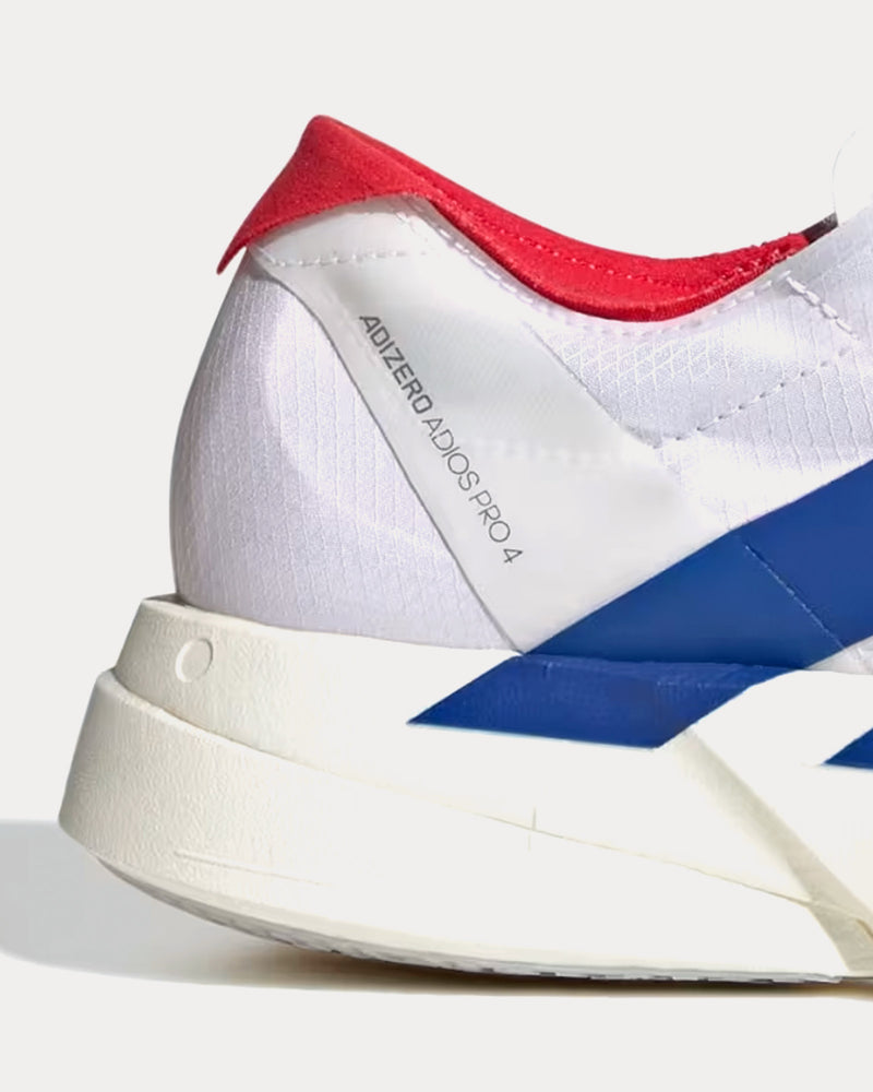 Adidas Men's Adizero Adios Pro 4 Cloud White / Royal Blue / Pure Ruby Running  Shoes