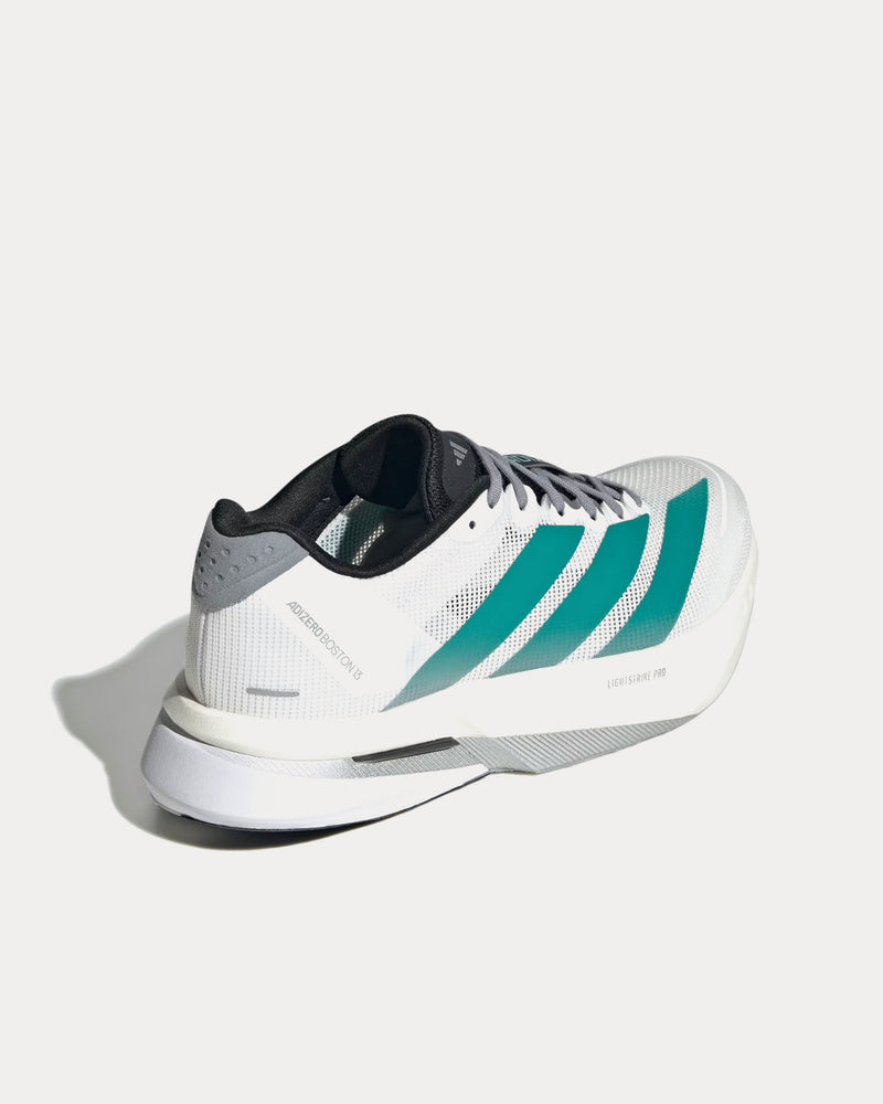 Adidas Adistar Boston 13 EQT Cloud White / Pure Teal / Grey Running Shoes - 4