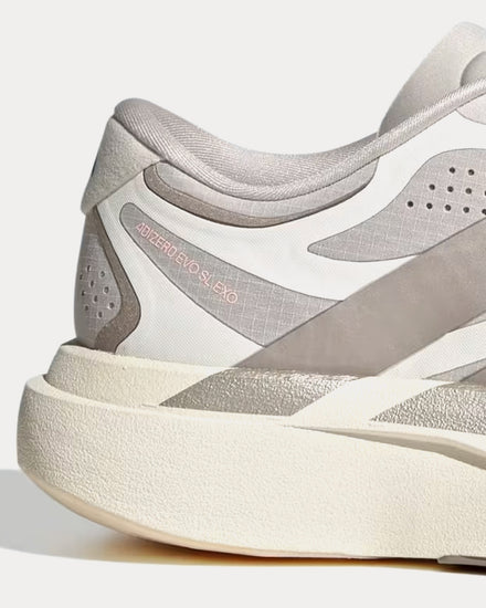 Adidas Women's Adizero Evo SL EXO Cloud White / Cloud White / Haze Coral Running Shoes Adidas Women's Adizero Evo SL EXO Cloud White / Cloud White / Haze Coral Running Shoes
