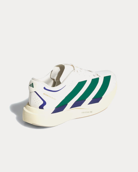 Adidas Adizero Evo SL EXO Suede Core White / Collegiate Green / Cream White Running Shoes - 3
