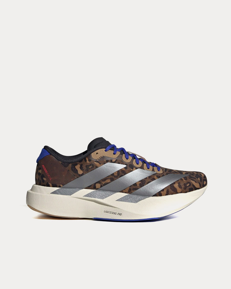 Adidas Adizero EVO SL Pre Brown / Iron Metallic / Lucid Blue Running Shoes - 1
