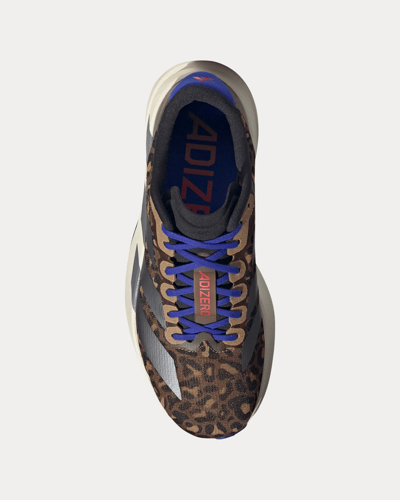 Adidas Adizero EVO SL Pre Brown / Iron Metallic / Lucid Blue Running Shoes - 2