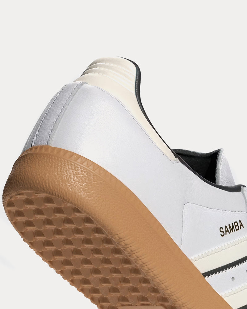 Adidas Men's Samba OG Cloud White / Off White / Core Black Low Top Sneakers Adidas Men's Samba OG Cloud White / Off White / Core Black Low Top Sneakers