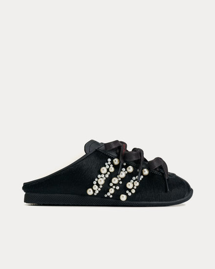 Adidas x Simone Rocha Japan Core Black / Core Black / Better Scarlet Slip On Mules - 1