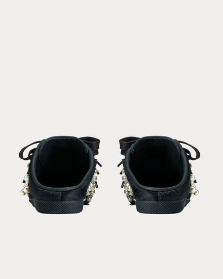 Adidas x Simone Rocha Japan Core Black / Core Black / Better Scarlet Slip On Mules - 4