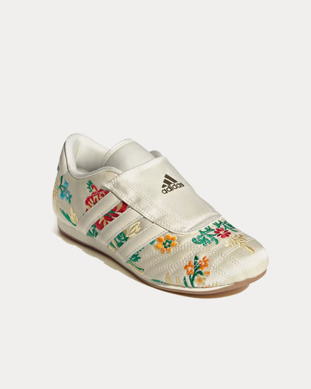 Adidas Taekwondo 'Floral' Cream White / Gold Metallic / Gum Slip On Sneakers - 3