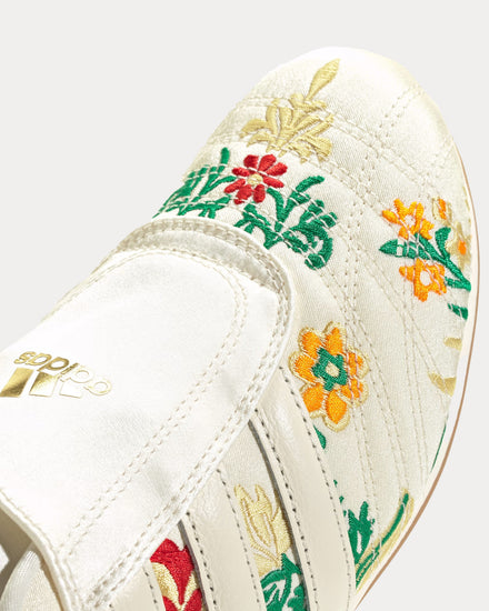 Adidas Taekwondo 'Floral' Cream White / Gold Metallic / Gum Slip On Sneakers - 5