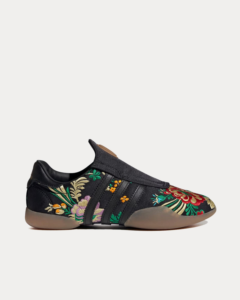 Adidas Taekwondo Mei 'Floral' Core Black / Gum Slip On Sneakers - 1