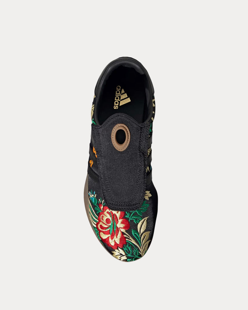 Adidas Taekwondo Mei 'Floral' Core Black / Gum Slip On Sneakers - 2