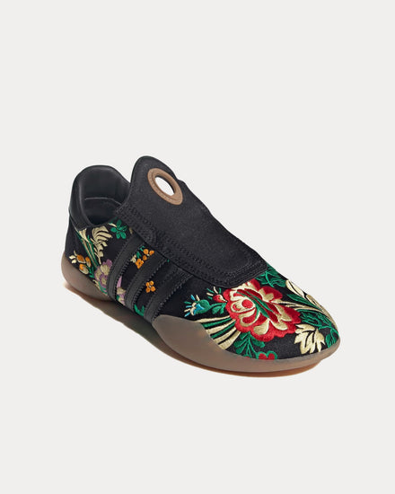 Adidas Taekwondo Mei 'Floral' Core Black / Gum Slip On Sneakers - 4