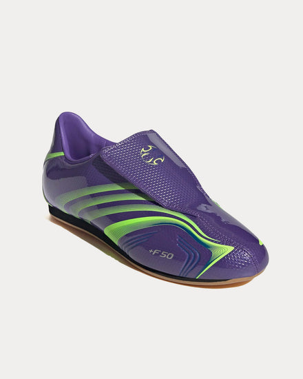 Adidas Taekwondo F50 Purple Rush / Lucid Lemon / Royal Blue Slip On Sneakers - 3
