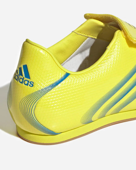 Adidas Taekwondo F50 Bright Yellow / Bright Blue / Royal Blue Slip On Sneakers - 4