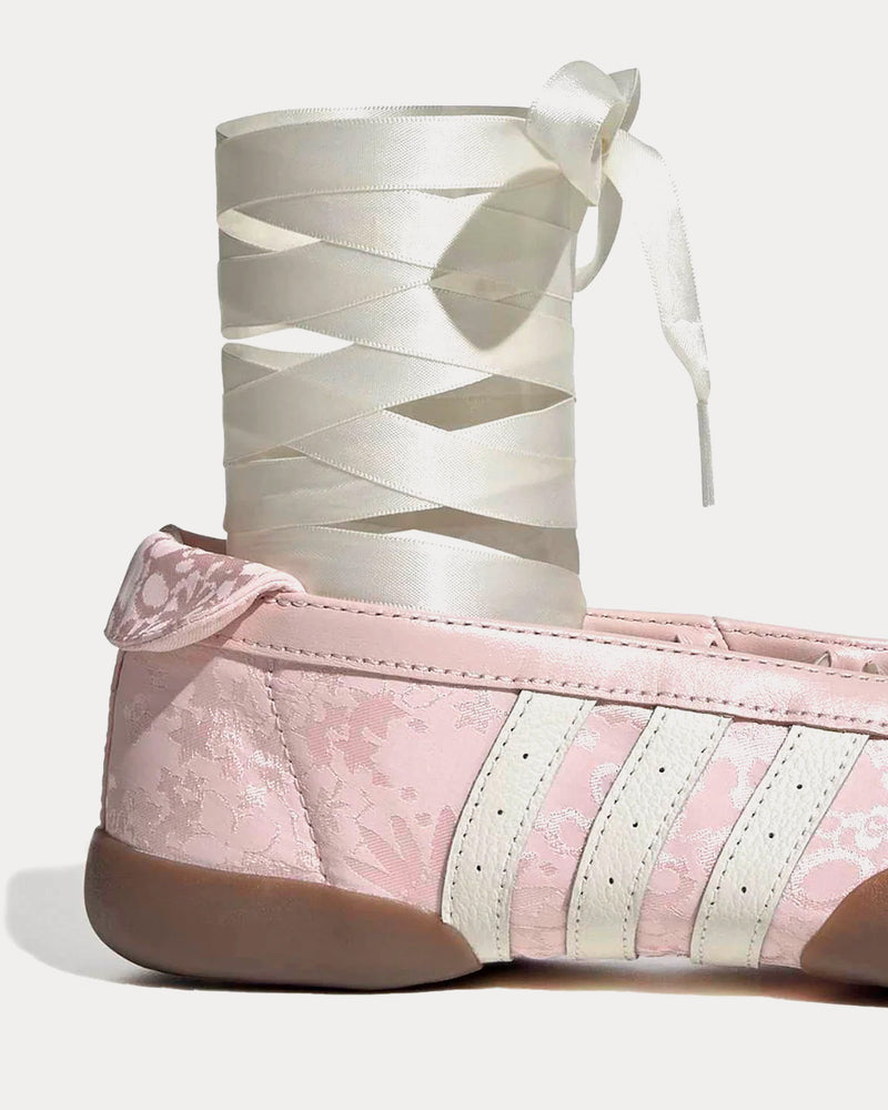 adidas gazelle silver green womens Adidas x Liberty Women's Taekwondo Mei Ballet Sandy Pink / Off White / Gum  Low Top Sneakers