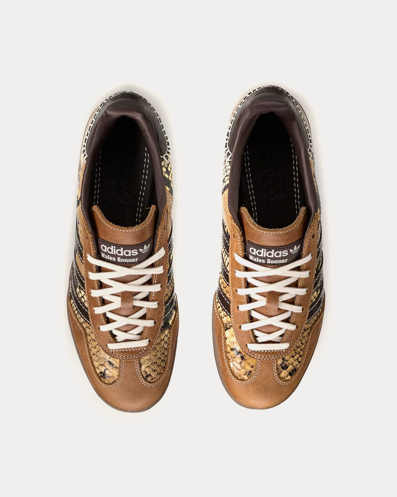 Adidas x Wales Bonner Unisex Gazelle Snake Supplier Colour / Dark Brown /  Wonder White Low Top Sneakers