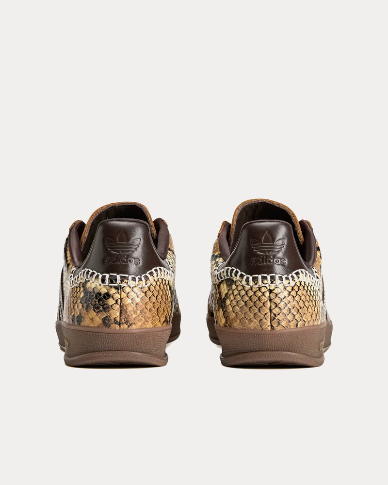 Adidas x Wales Bonner Unisex Gazelle Snake Supplier Colour / Dark Brown /  Wonder White Low Top Sneakers