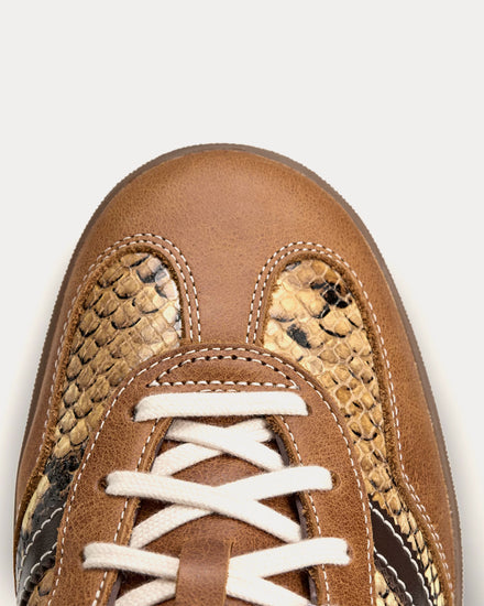 Adidas x Wales Bonner Gazelle Snake Supplier Colour / Dark Brown / Wonder White Low Top Sneakers - 5
