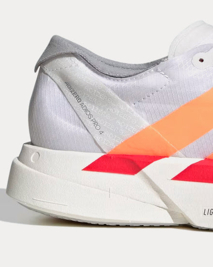 Adidas Women's Adizero Adios Pro 4 Cloud White / Beam Orange / Lucid Red Running  Shoes