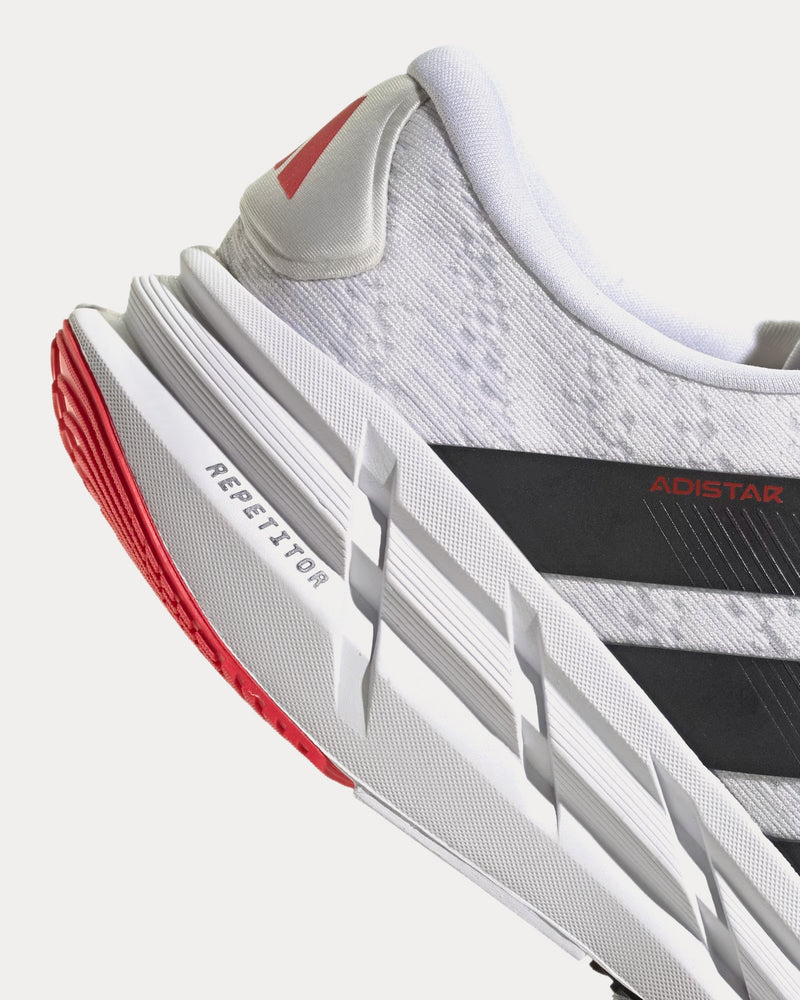 Adidas Adistar 4 Cloud White / Carbon / Pure Ruby Running Shoes - 2