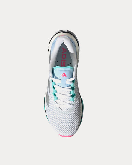 Adidas Adistar Byd Cloud White / Silver Metallic / Flash Aqua Running Shoes - 2
