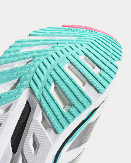 Adidas Adistar Byd Cloud White / Silver Metallic / Flash Aqua Running Shoes - 4