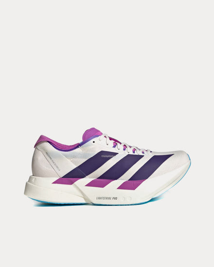 Adidas Adizero Adios Pro 4 Core White / Collegiate Purple / Semi Blue Burst Running Shoes - 1