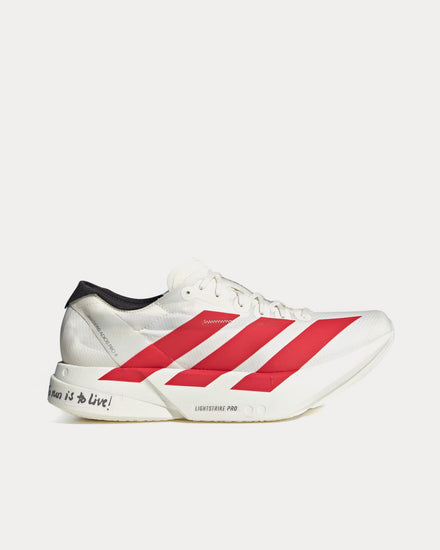 Adidas Adizero Adios Pro 4 Off White / Better Scarlet / Core Black Running Shoes - 1