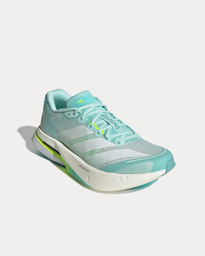 Adidas Adistar Boston 13 Semi Flash Aqua / Zero Metalic / Lucid Lemon Running Shoes - 3