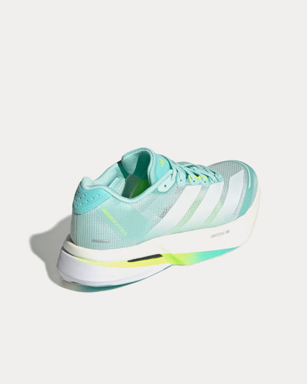 Adidas Adistar Boston 13 Semi Flash Aqua / Zero Metalic / Lucid Lemon Running Shoes - 4