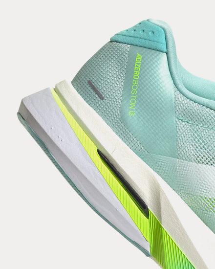 Adidas Adistar Boston 13 Semi Flash Aqua / Zero Metalic / Lucid Lemon Running Shoes - 5