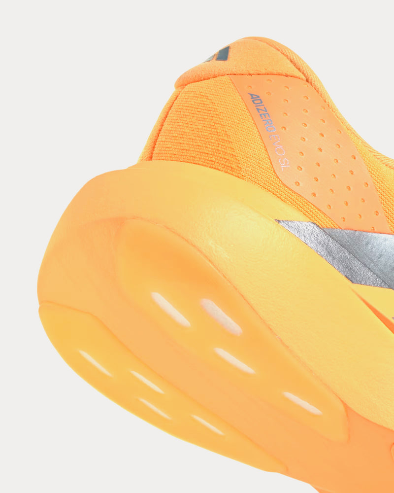 Adidas Adizero EVO SL Flash Orange / Magic Grey Met / Iron Metallic Running Shoes - 5