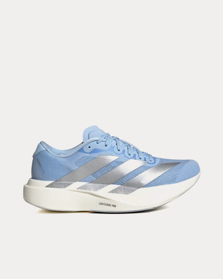 Adidas Women's Adizero EVO SL Glow Blue / Silver Metallic / Cloud White Running Shoes Adidas Women's Adizero EVO SL Glow Blue / Silver Metallic / Cloud White Running Shoes