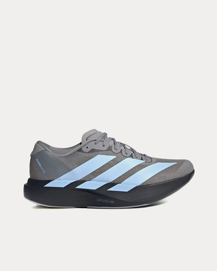 Adidas Men's Adizero EVO SL Grey Three / Glow Blue / Core Black Running Shoes Adidas Men's Adizero EVO SL Grey Three / Glow Blue / Core Black Running Shoes