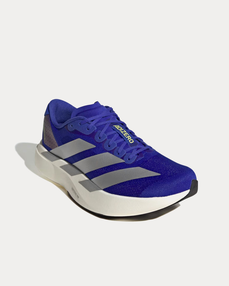 Adidas Adizero EVO SL Lucid Blue / Silver Metallic / Lucid Lemon Running Shoes - 3