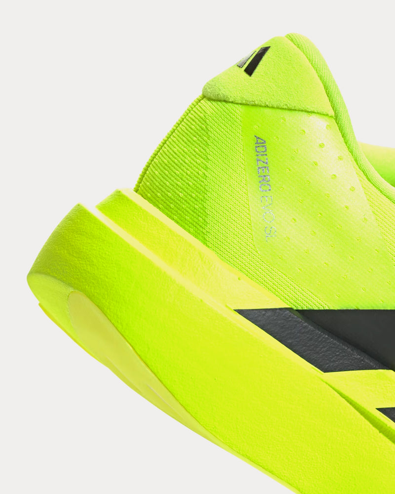 Adidas Adizero EVO SL Lucid Lemon / Core Black / Matte Silver Running Shoes - 4