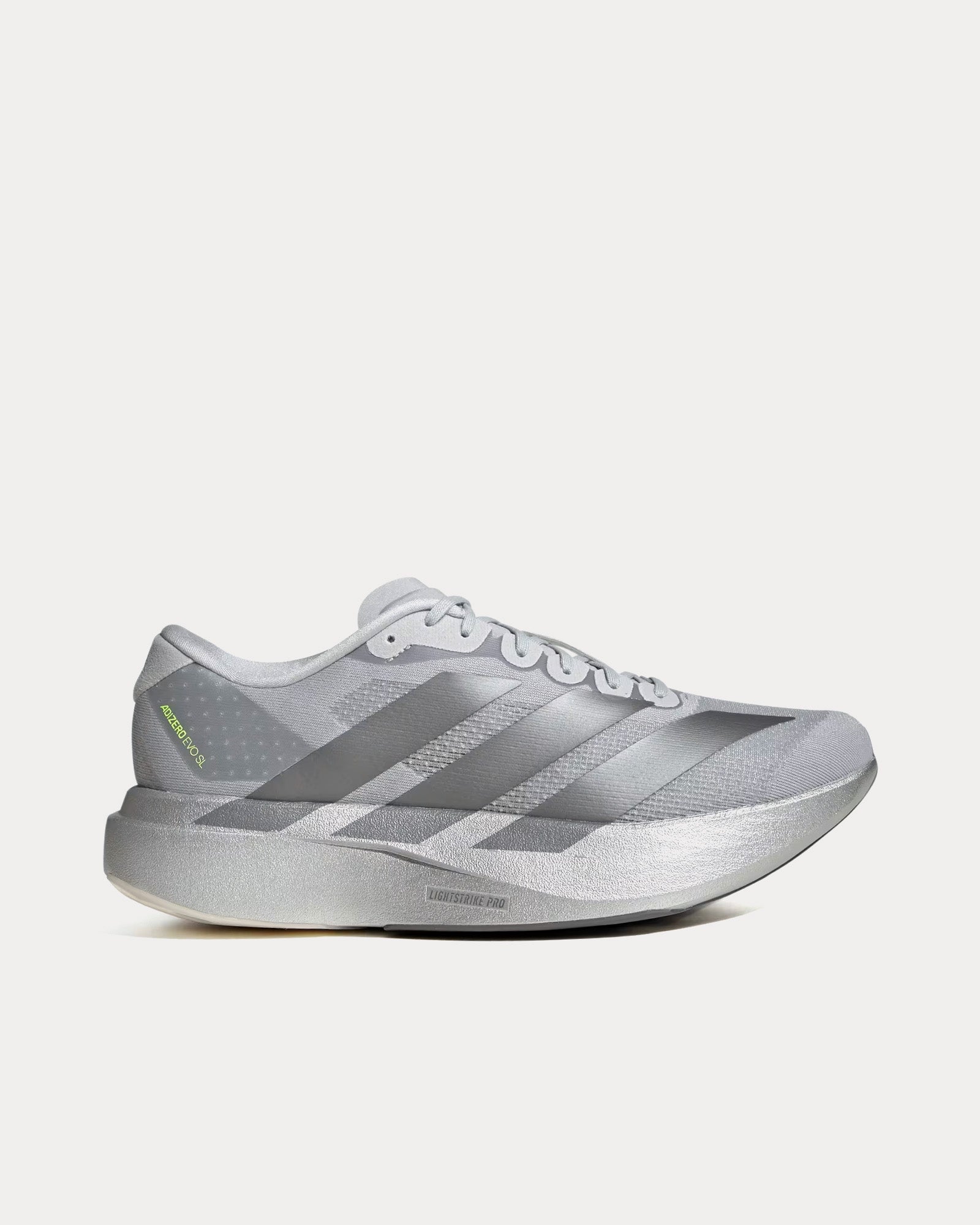 Adidas Men's Adizero EVO SL Silver Metallic / Iron Metallic / Halo Silver  Running Shoes