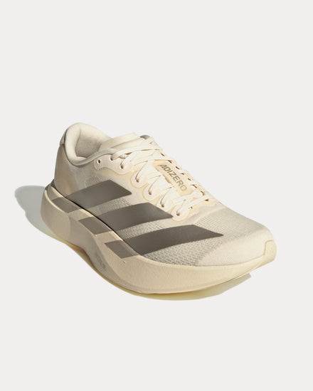 Adidas Adizero EVO SL Wonder White / Cyber Metallic / Warm Vanilla Running Shoes - 3