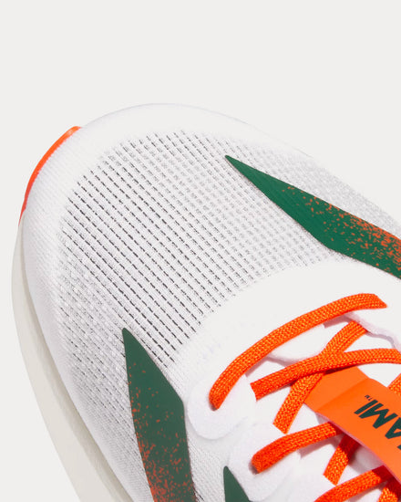 Adidas Adizero EVO SL 'Miami Hurricanes' Cloud White / Dark Green / Collegiate Orange Running Shoes - 2