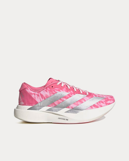 Adidas Women's Adizero EVO SL Woven Pink Fusion / Silver Metallic / Clear  Pink Running Shoes